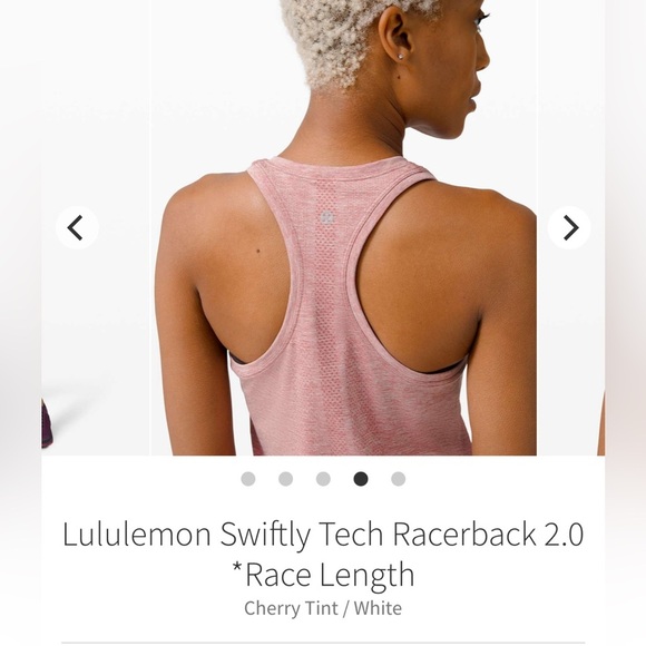 lululemon athletica Women's Swiftly Tech Racerback 2.0 - Cherry Tint - Picture 2 of 14